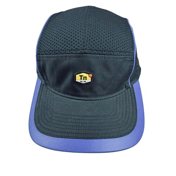 Y2K Nike TN Air AeroBill AW84 Cap - Black and Hyper Blue - Picture 1 of 5